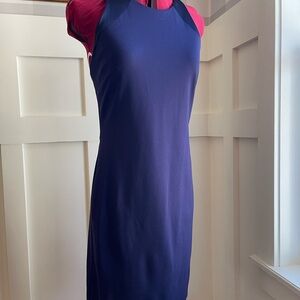 Halston Designer Elegant Navy Blue Women's Dress Size 8​​
